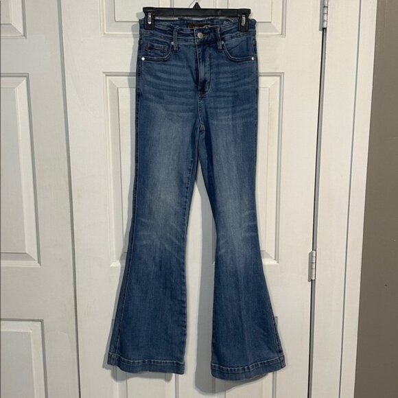 Judy Blue Flare Overall Jeans size small women’s - Picture 1 of 6